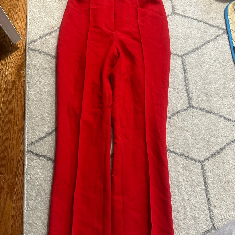 Zara Red Women's Pants